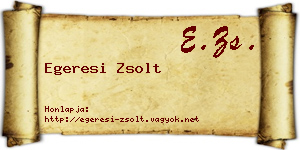 Egeresi Zsolt névjegykártya